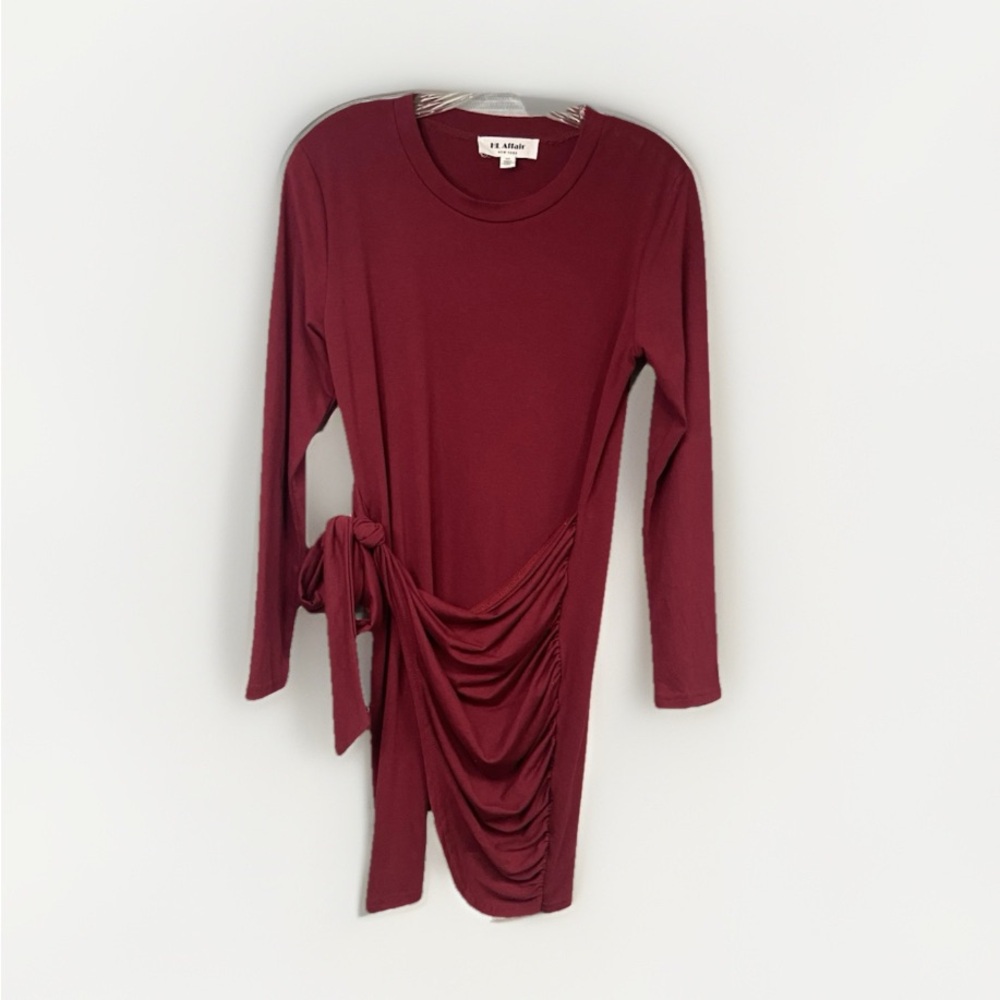 HL Affair Burgundy Dress with Tie